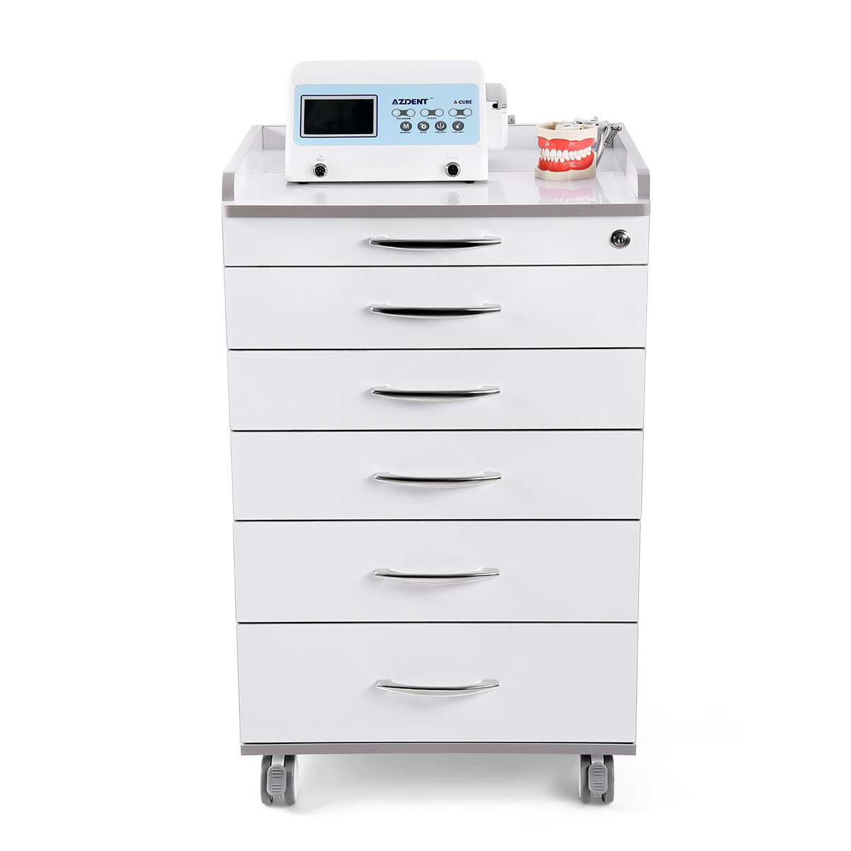 5 layers Medical Dental Trolley Carts Mobile Cart Instrument With 360° wheels