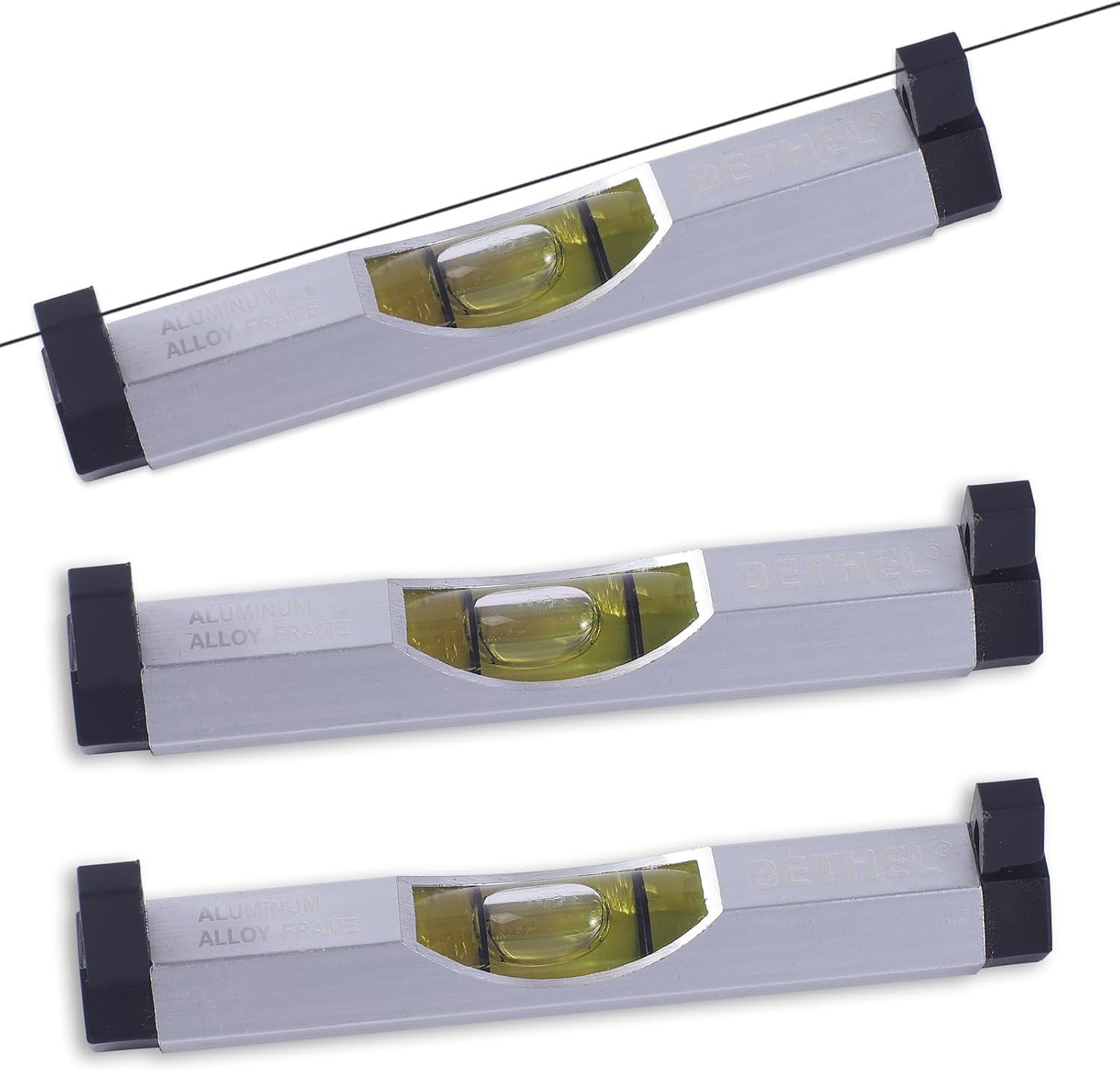 3 Packs Bubble Line Level String Tools, Aluminum Mini Leveler for Constructio...