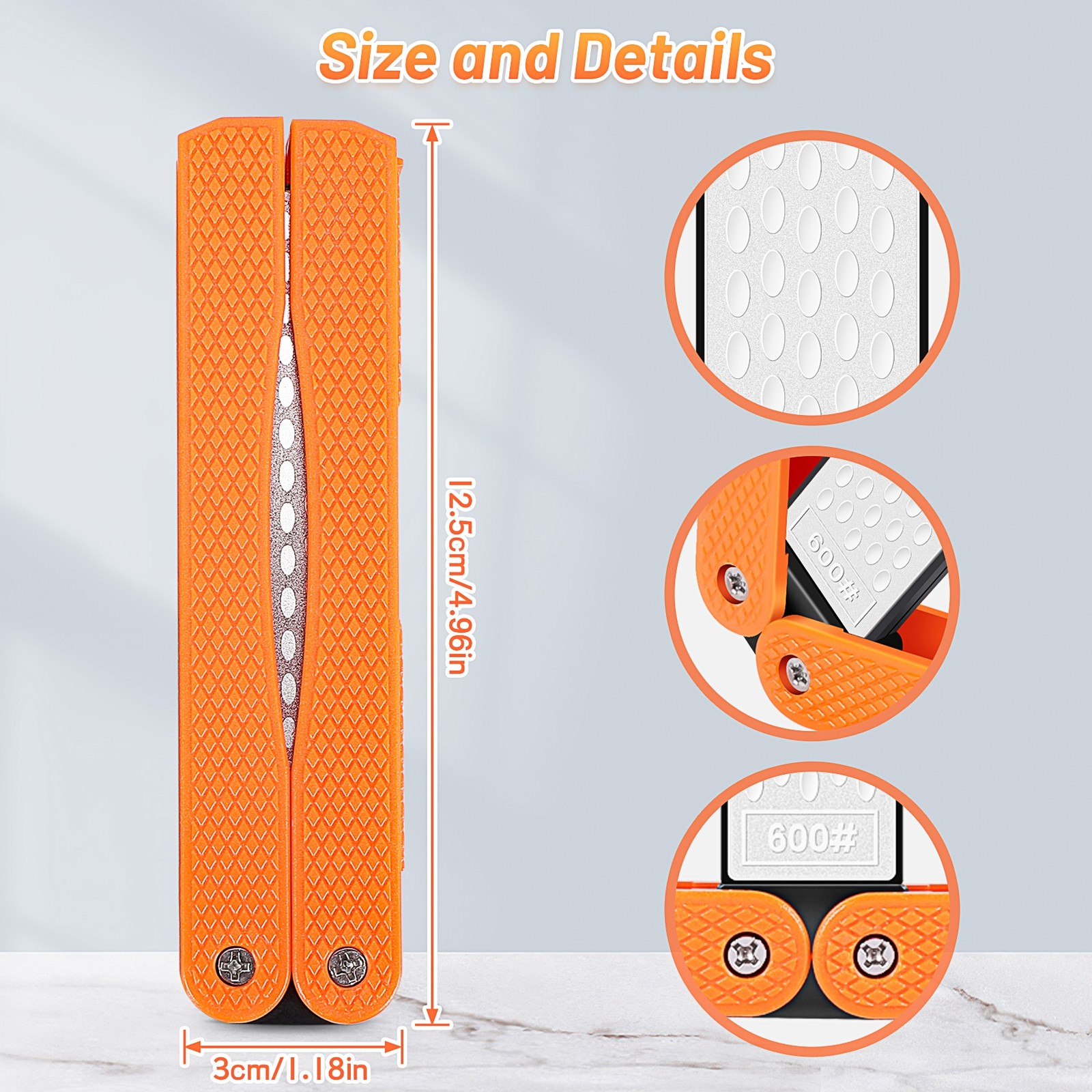 Sided Sharpener, Handheld Fine Coarse Diafold Blades Sharpening3052