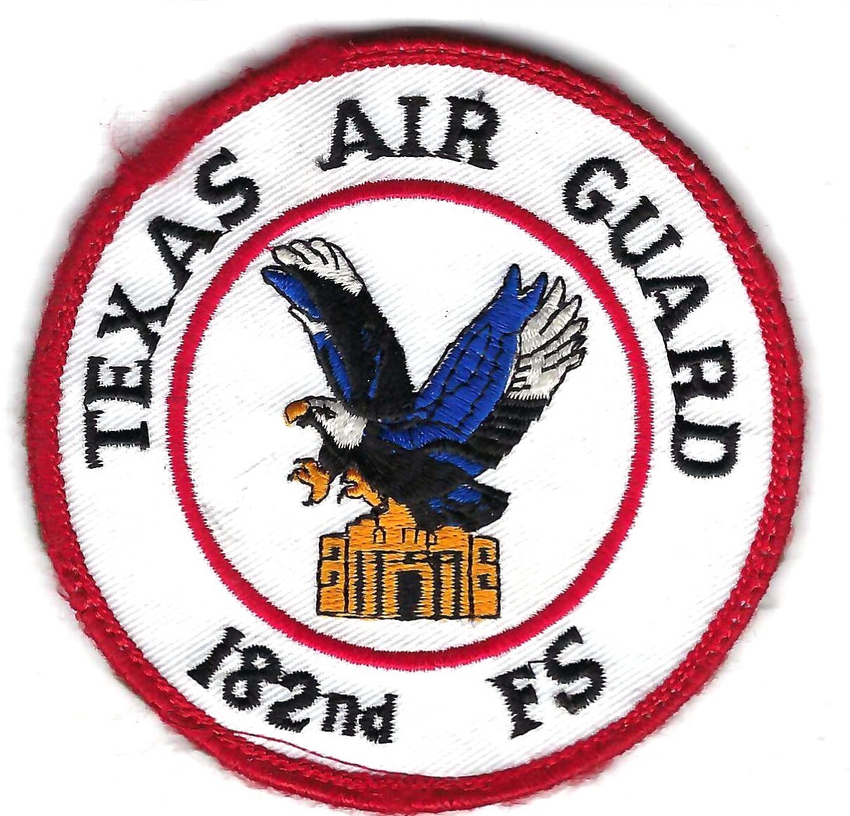 PATCH USAF 182ND FIGHTER SQ FS TEXAS   AIR NATIONAL  GUARD  JT29