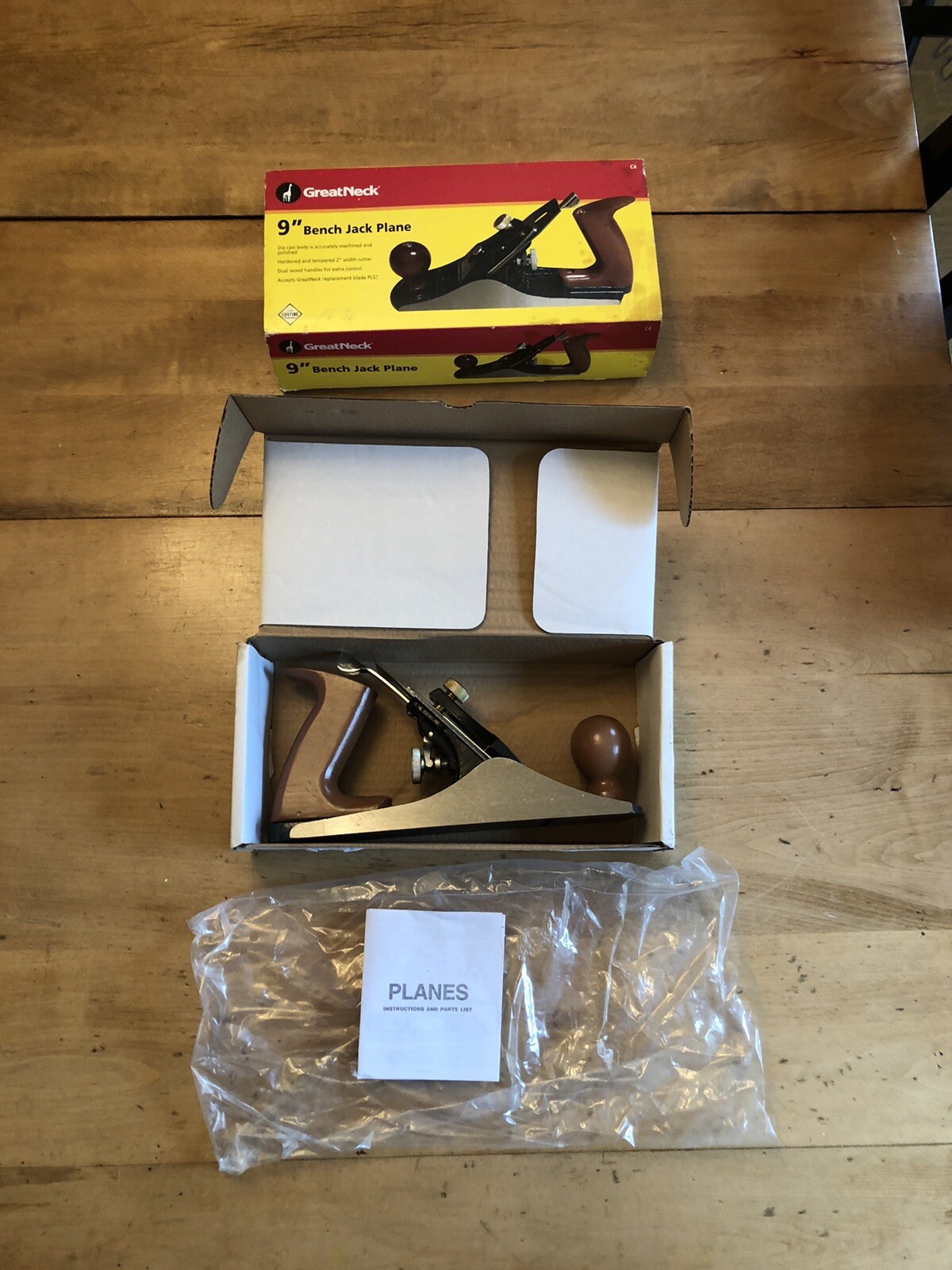 Great Neck  C4 Bench /Jack Plane 9 Inch Plane 2 Inch Cutter 076812011848 -NEW