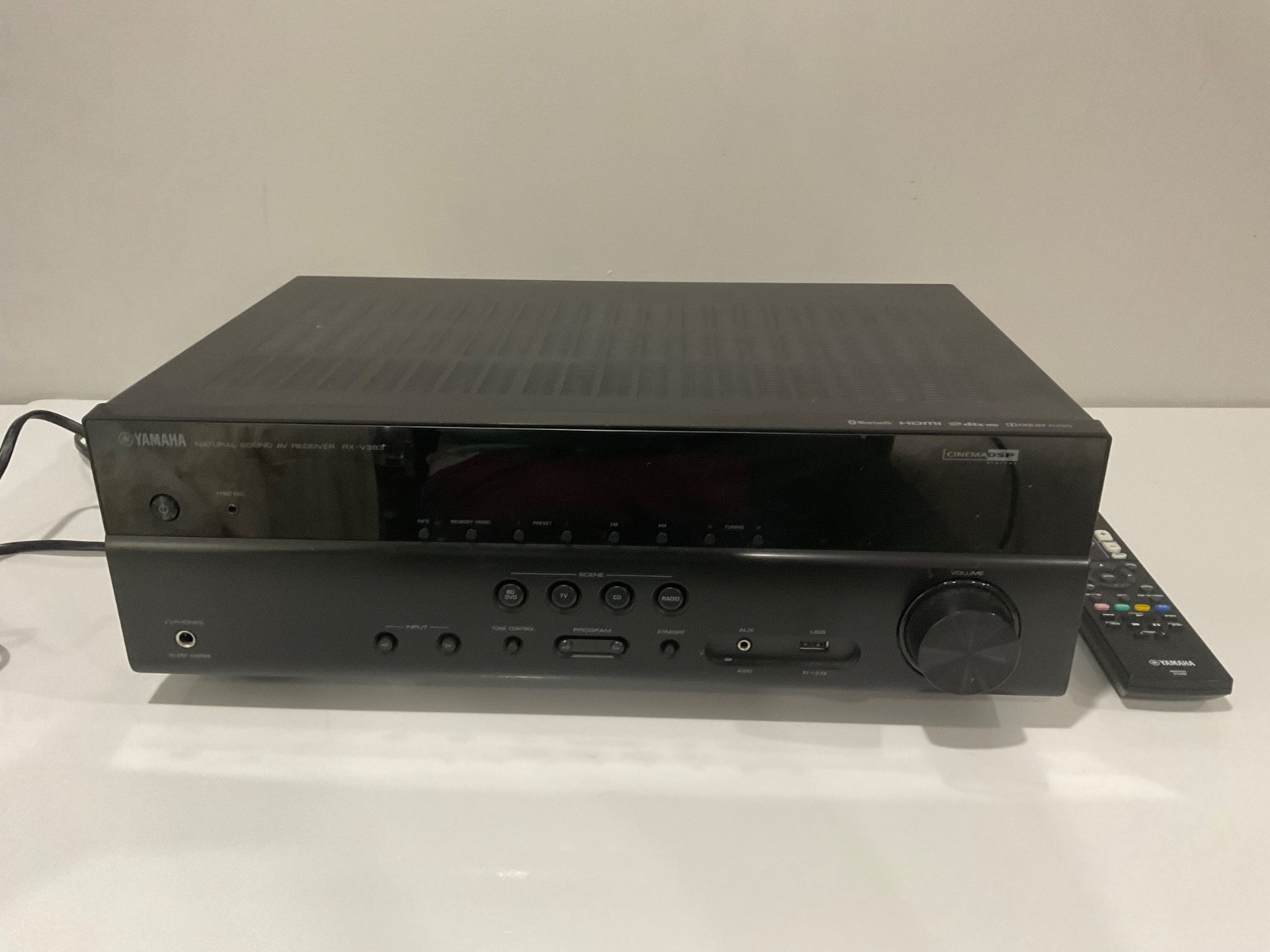 Yamaha RX-V383 5.1 Channel 4K HDR Dolby Vision Bluetooth Home Theater With eARC