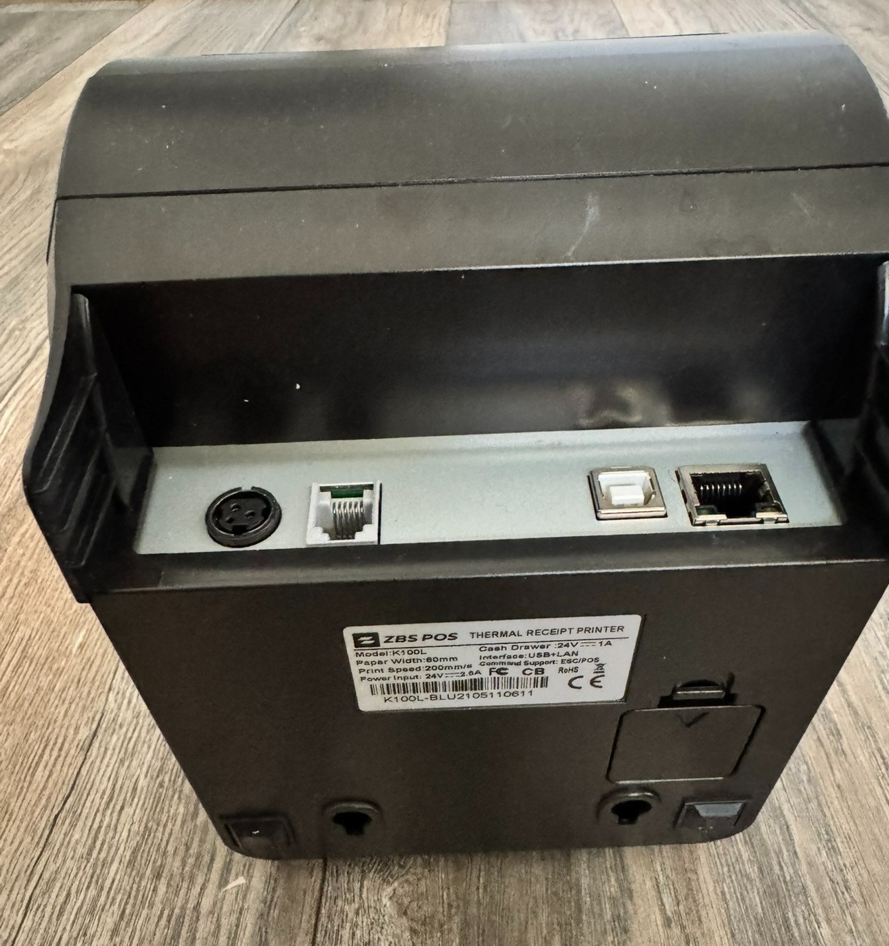 ZBS POS K100L Thermal Receipt Printer - 80mm - USB & Ethernet (LAN)