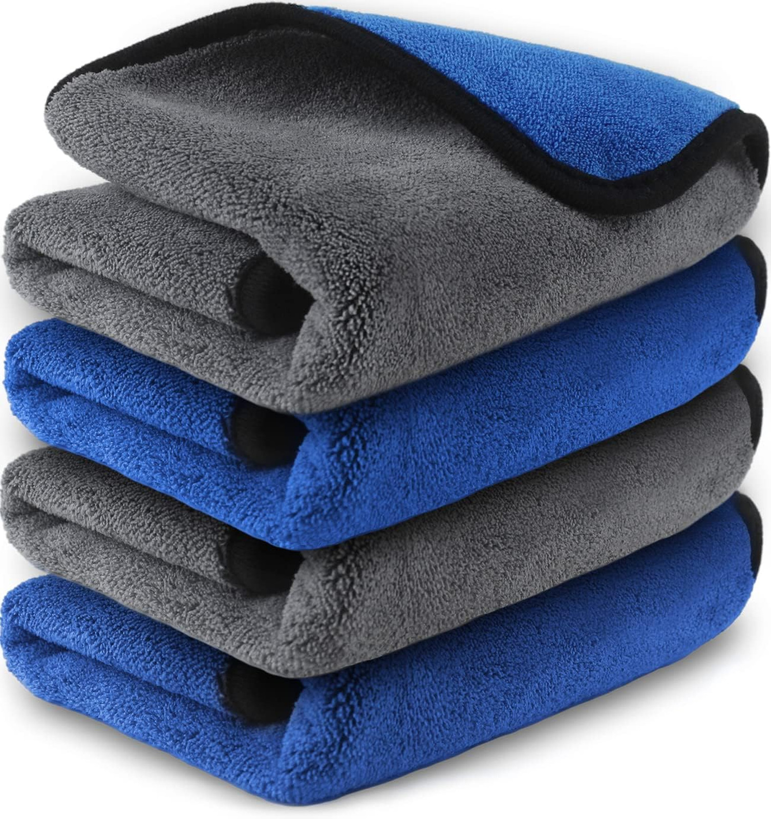 Microfiber Car Towels Pack of 4 Ultra Soft Absorbent 16x16 Inch lint free streak