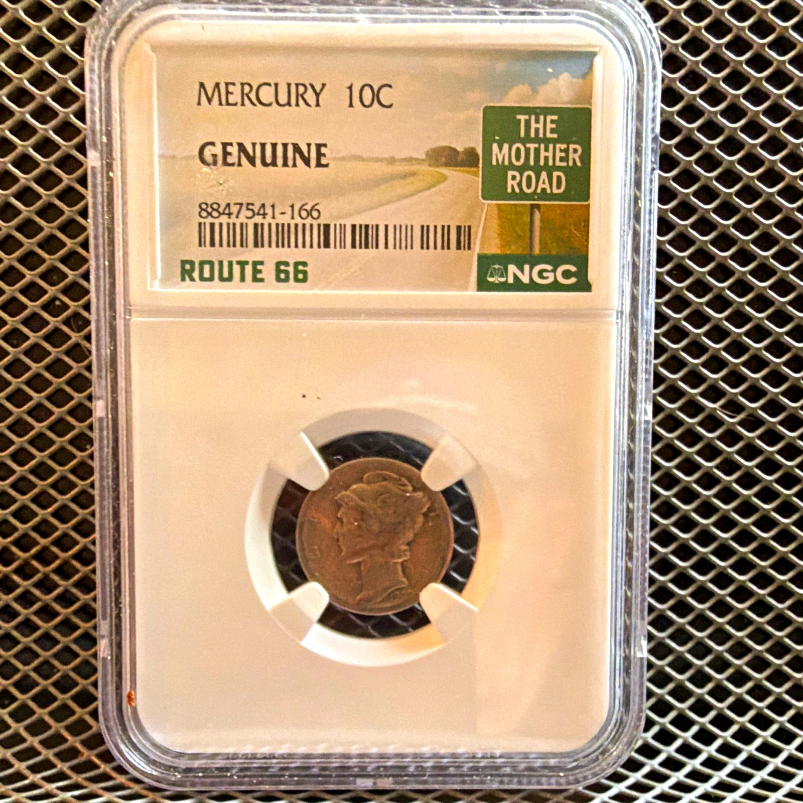 NGC Genuine Mercury 10C Dime Route 66 "The Mother Road" Label Holder