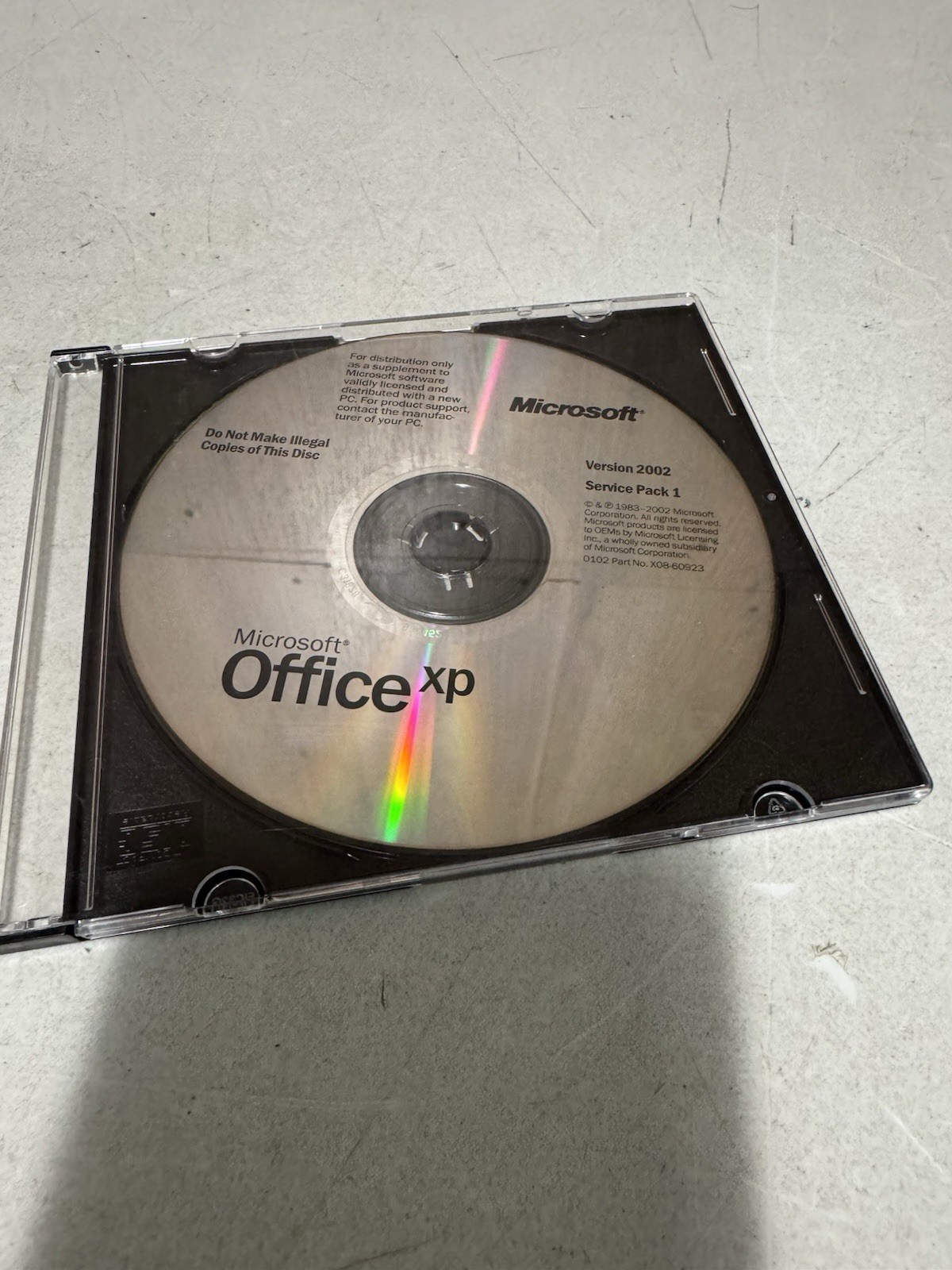 Microsoft Office XP Version 2002 Service Pack 1 CD OEM Part X08-60923