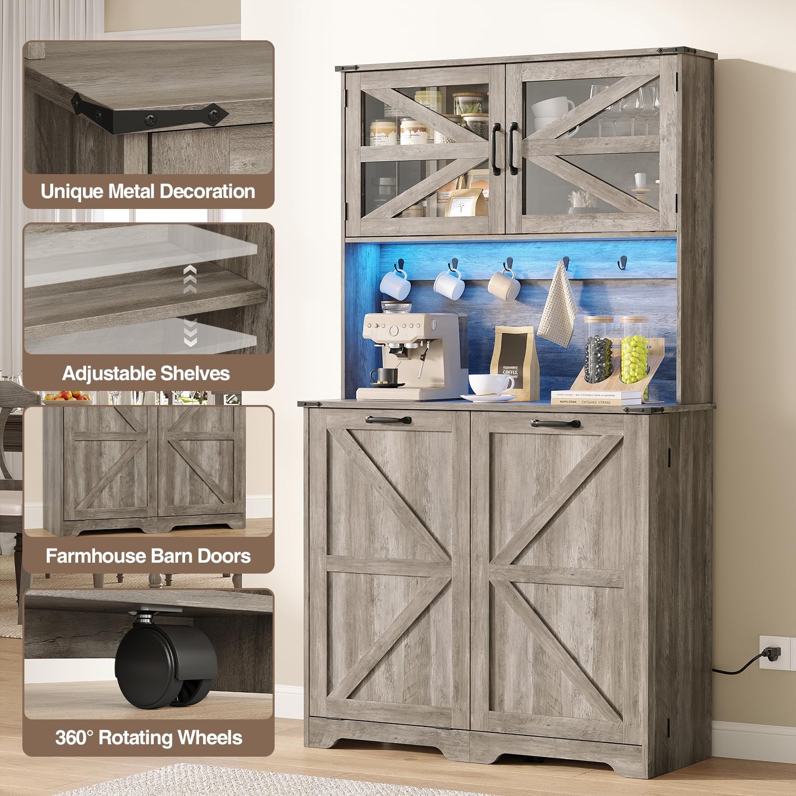 Kitchen Pantry Storage Cabinet