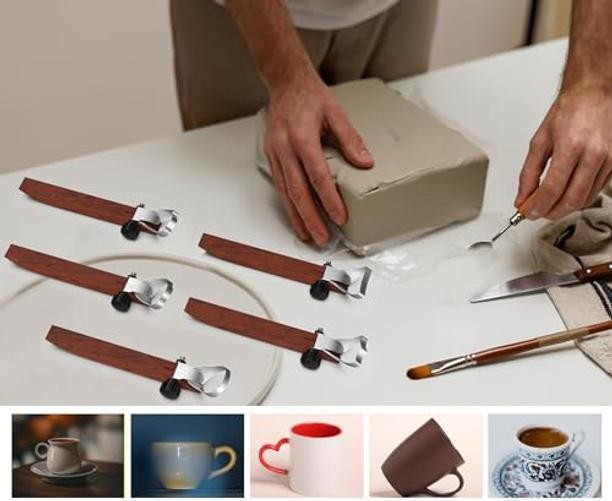5 PCS Sculpture Scraper for Handle Making - Pottery Handle Carving Tool