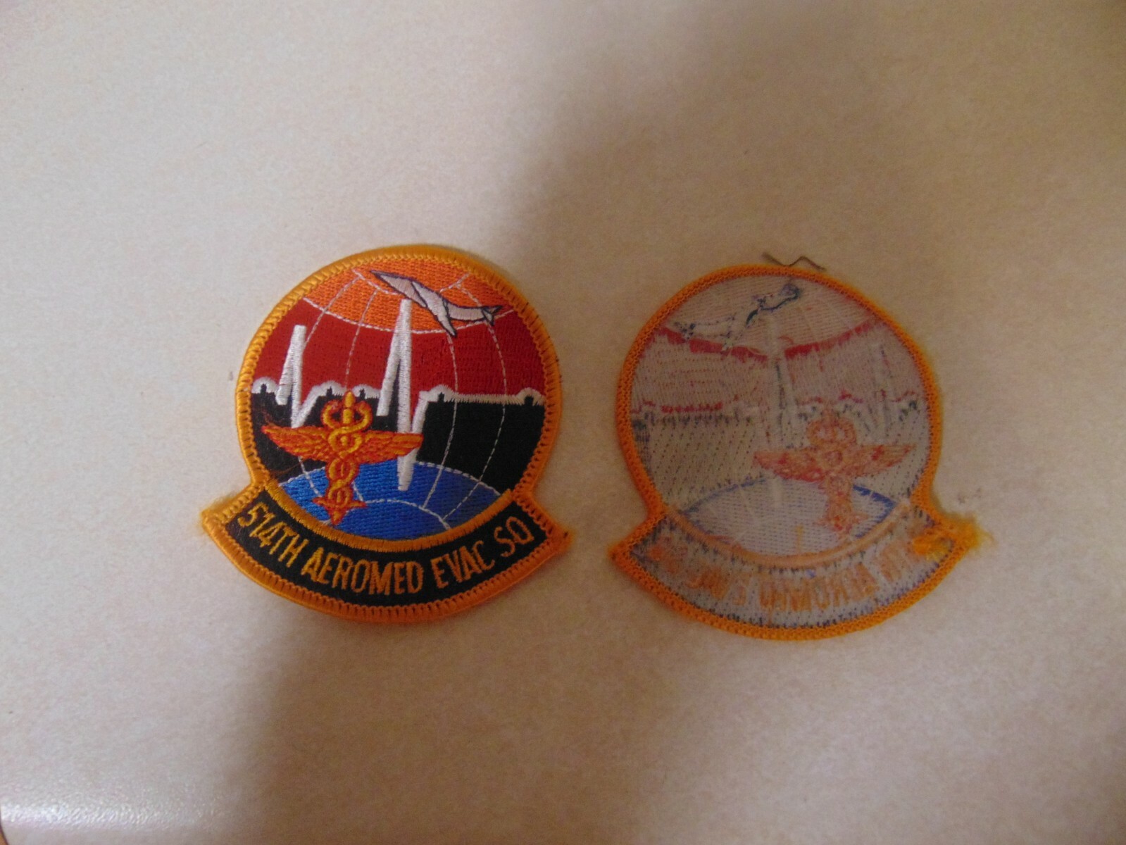 MILITARY PATCH SEW ON OLDER POCKET US AIR FORCE 514TH AEROMED EVACUATION SQUADRO