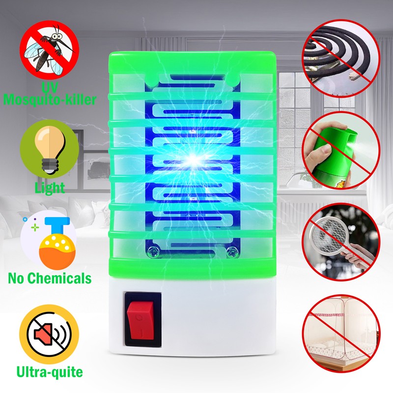 LED Socket Electric Mosquito Fly Bug Insect Trap Night Lamp Killer Pest Zapper
