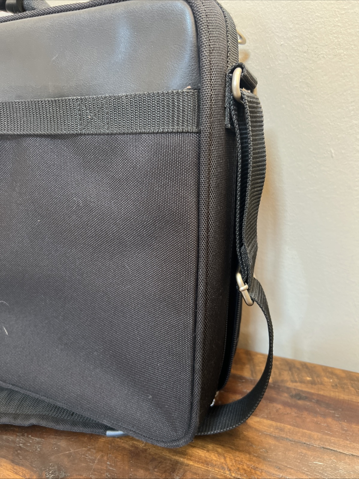 Kemyer Black Briefcase Carry On Handle Padded Strap Compartments Large