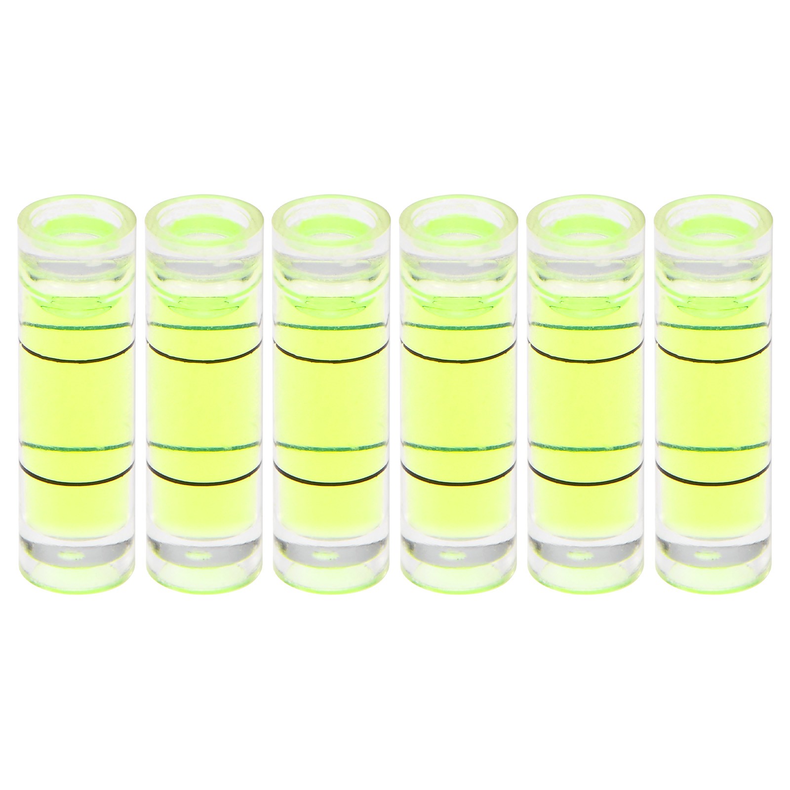 6pcs Small Cylindrical Bubble Level Vials 6x20mm Levels Measuring Tools