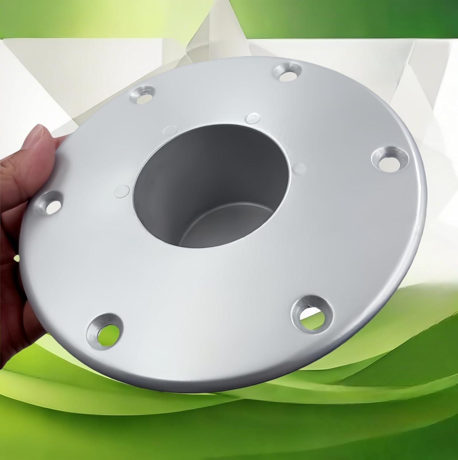 Durable RV Boat Table Base Mount - 5.91” Chrome Flange with Easy Installation