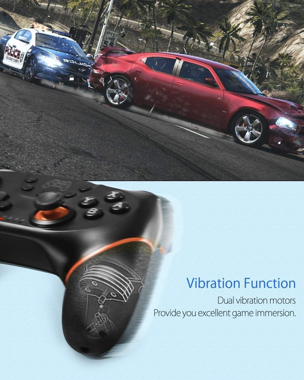 Wireless Controller Bluetooth Controller Windows, Nintendo, Emulators, Batocera