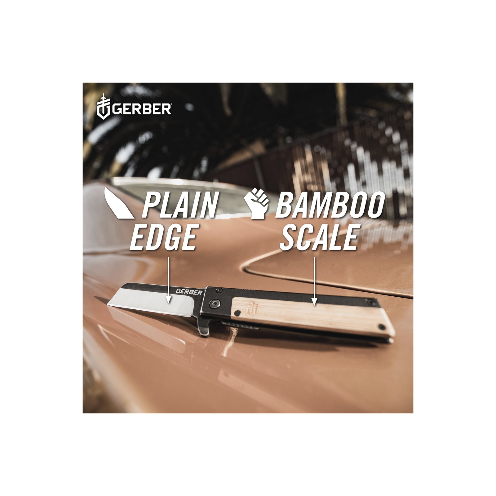 Gerber 2009259 Gear Quadrant Pocket Knife, 2.7-Inch 7Cr17MoV Stainless Steel