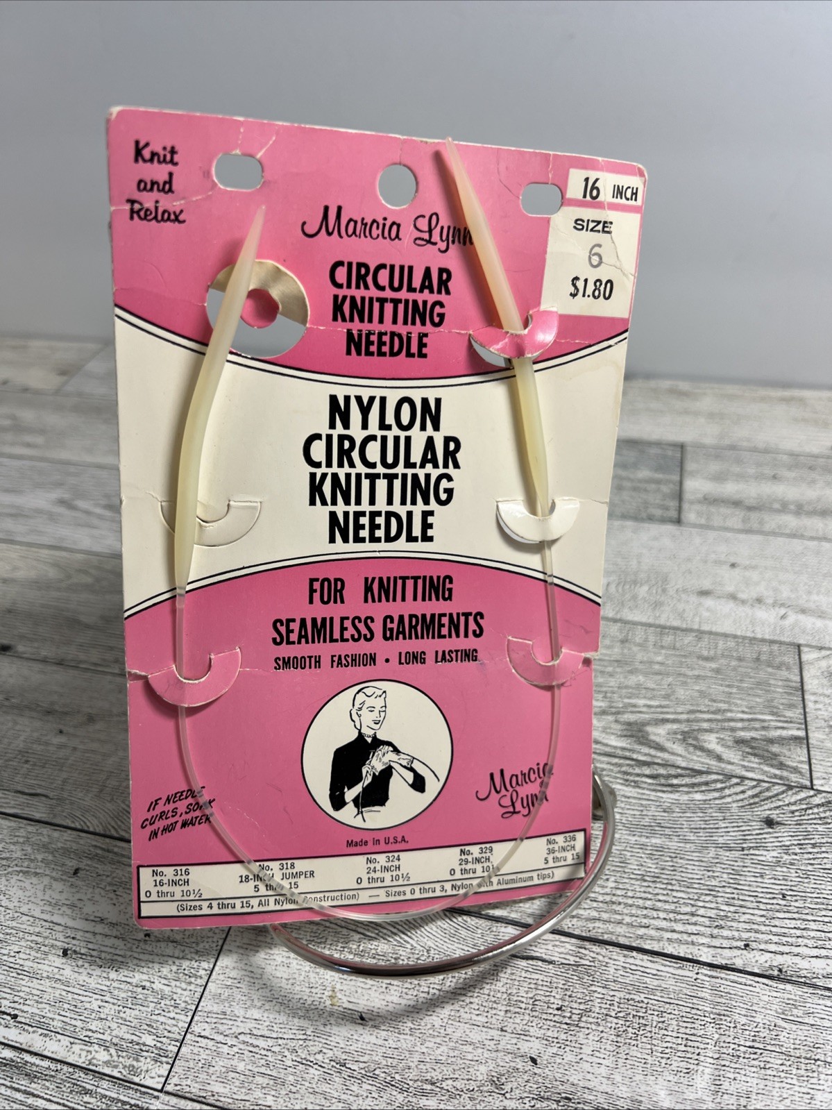 MARCIA LYNN Circular Knitting Needle Nylon Circular Knitting Needle size 6 - 16"