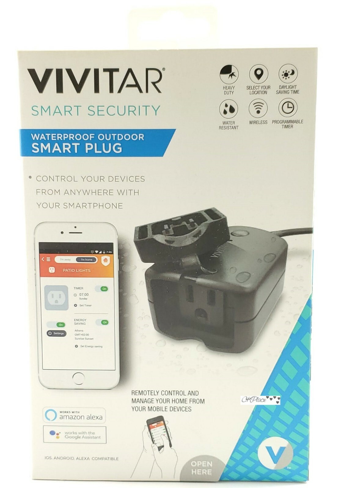 Vivitar Smart Security Waterproof Outdoor Smart Plug