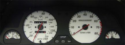 Lockwood Peugeot 306 Petrol no Oil - Starts at 20MPH WHITE (ST) Dial Kit 400EE2