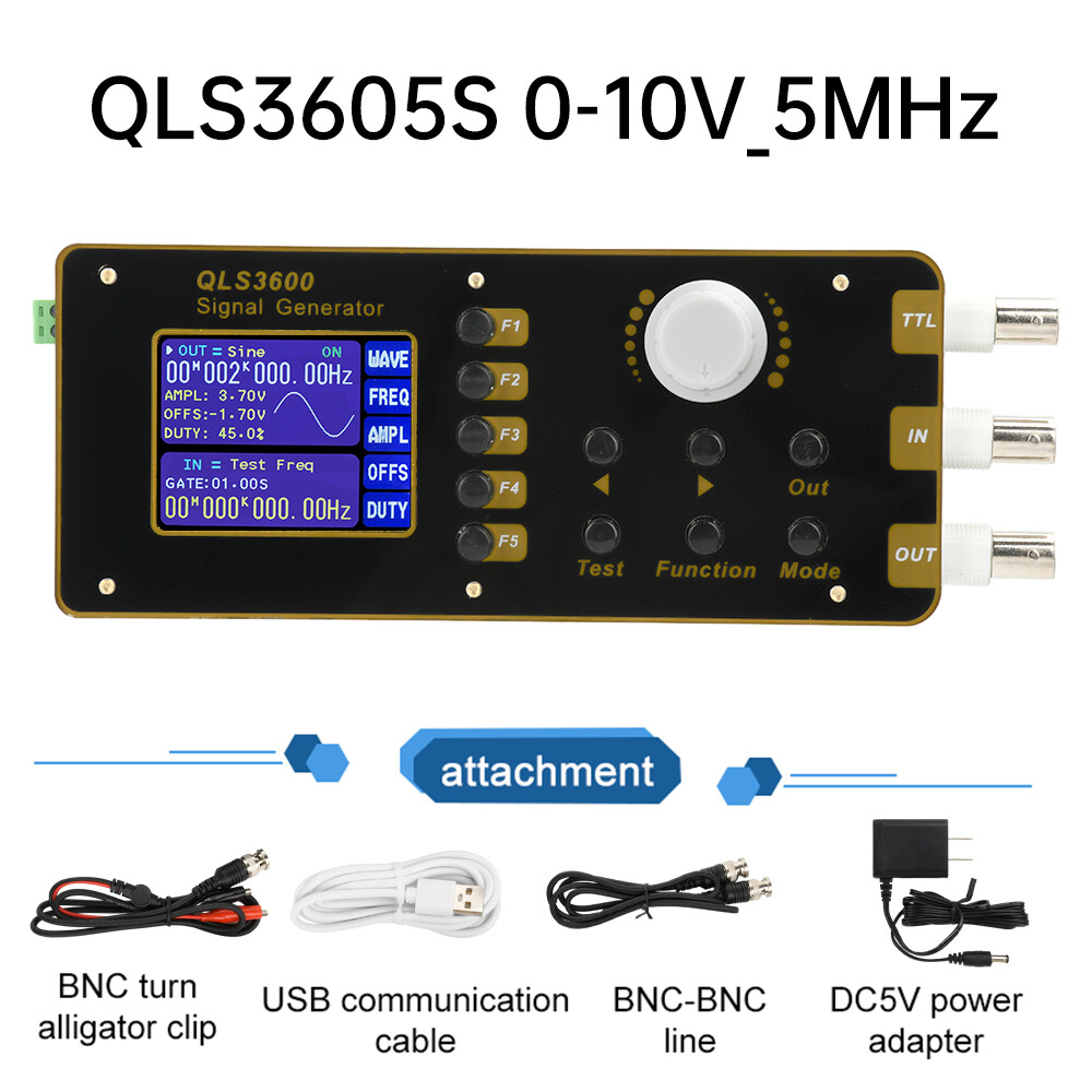QLS3600S 2.4-in TFT Arbitrary Wave DDS Function Signal Generator/Frequency/Pulse