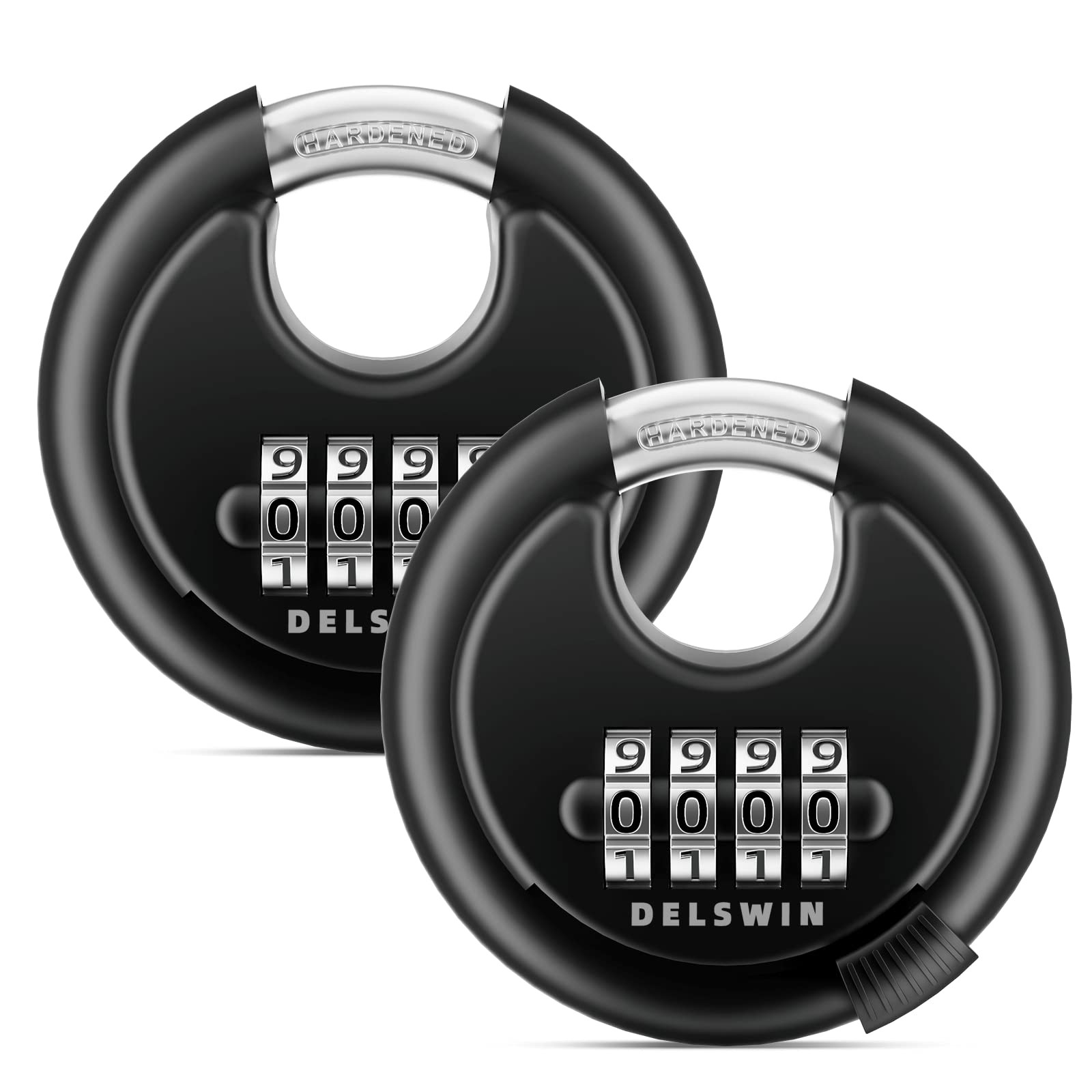 Delswin 4-Digit Disc Combination - Combination Padlocks Hardened
