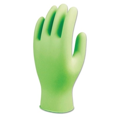 9500PF Disposable Nitrile Gloves, Powder Free, 5 mil, X-Small, Fluorescent Green