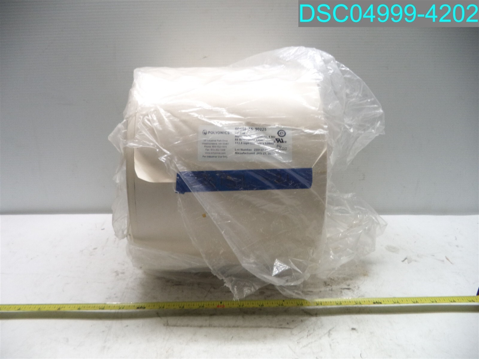 MATTE WHITE POLYIMIDE 1 MIL 55LB GLASSINE LINER 112.5 SQM 0518-55-90225