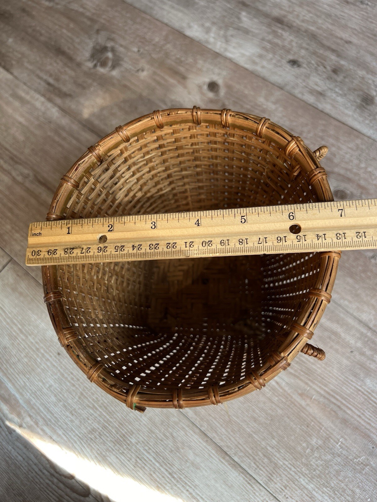 New Medium Size Bamboo Hobo Hanging Basket