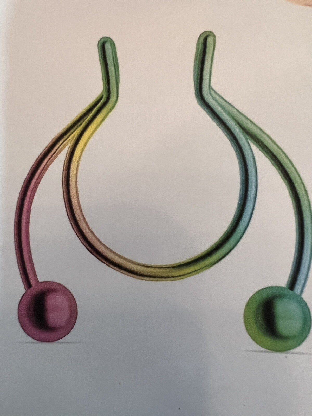 FAKE NOSE PIERCING RING.  ( Stainless Steel ). RAINBOW COLORES.  SHOW YOUR PRIDE