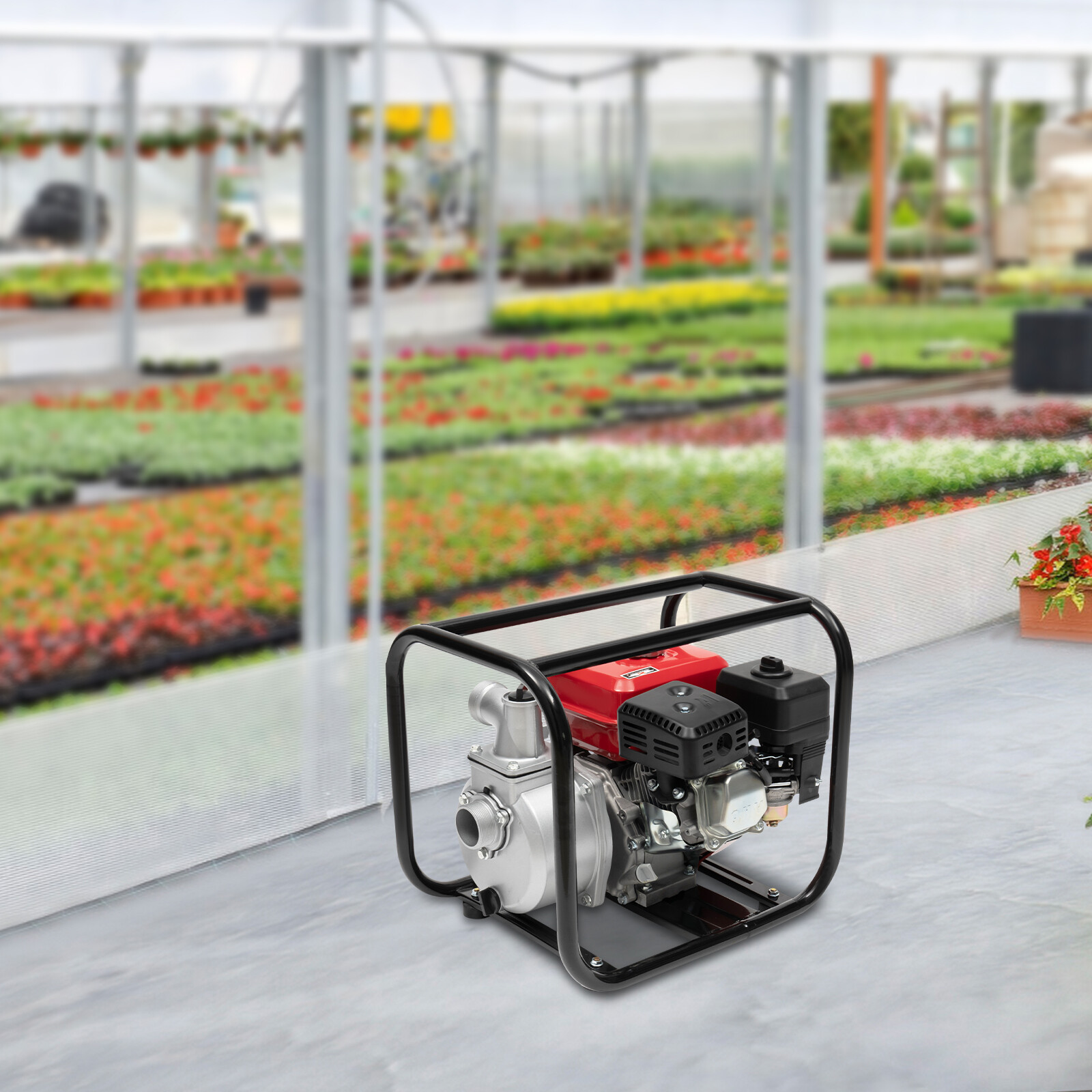7.5 HP 2" Portable Gas Powered Water Pump Gasoline Water Pump w/ 7.5m Hose