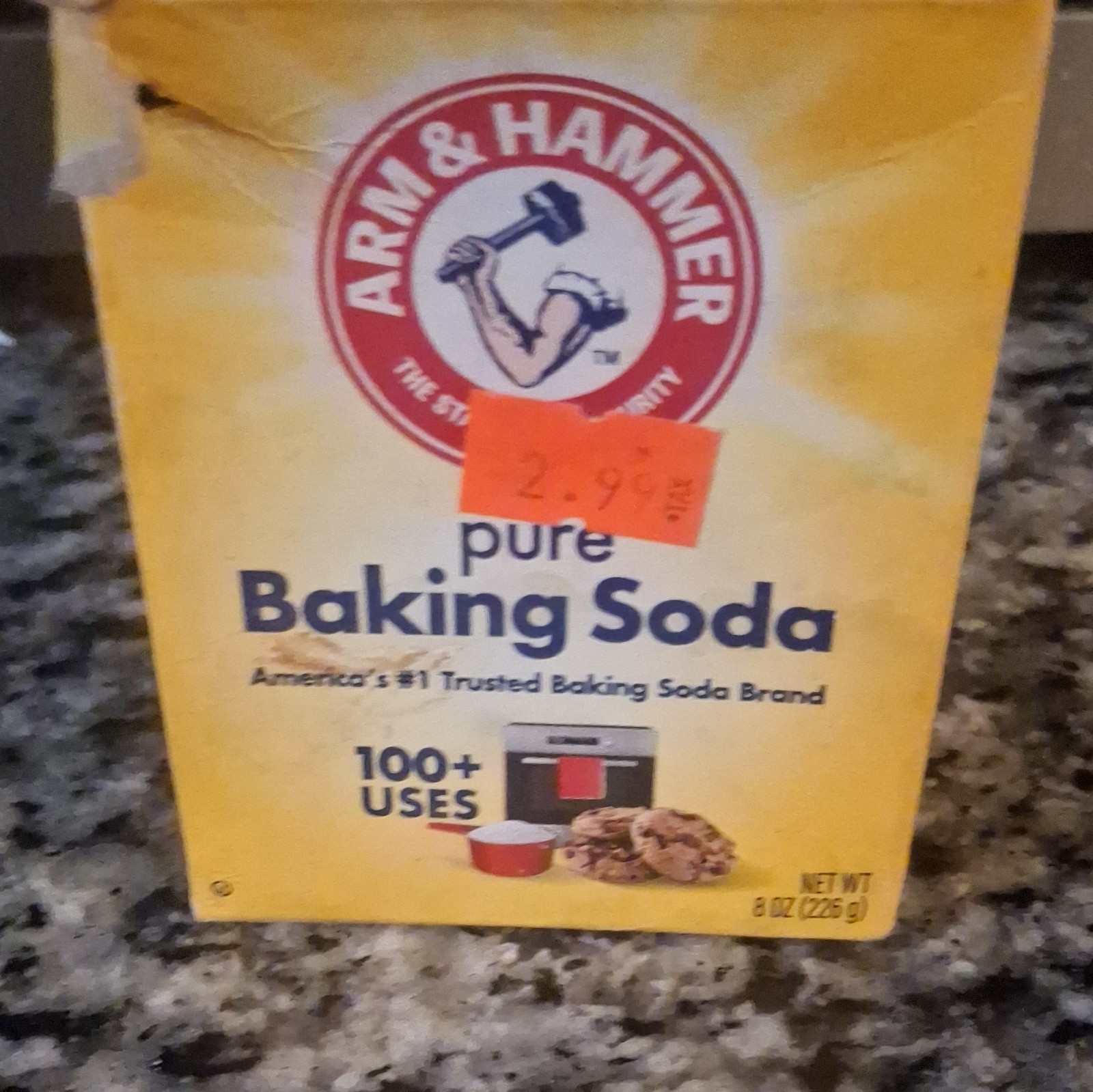 Arm & Hammer Pure Baking Soda 8 oz (226 g) Yeast & Baking Agent Pantry