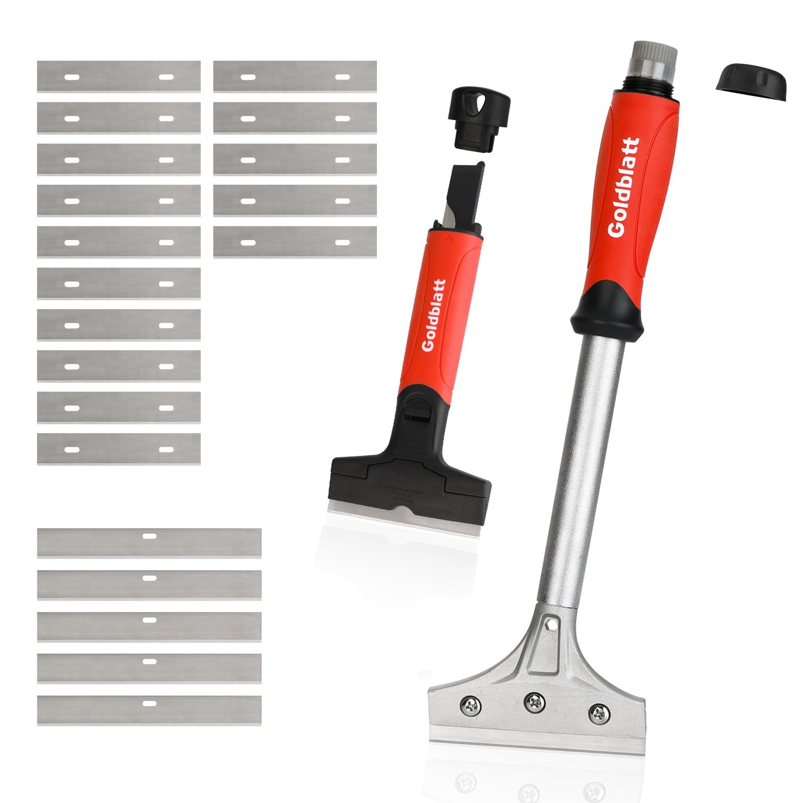 Goldblatt 2 Pieces Glass Scraper Set ​with 20-piece Blades - 4 Inch...