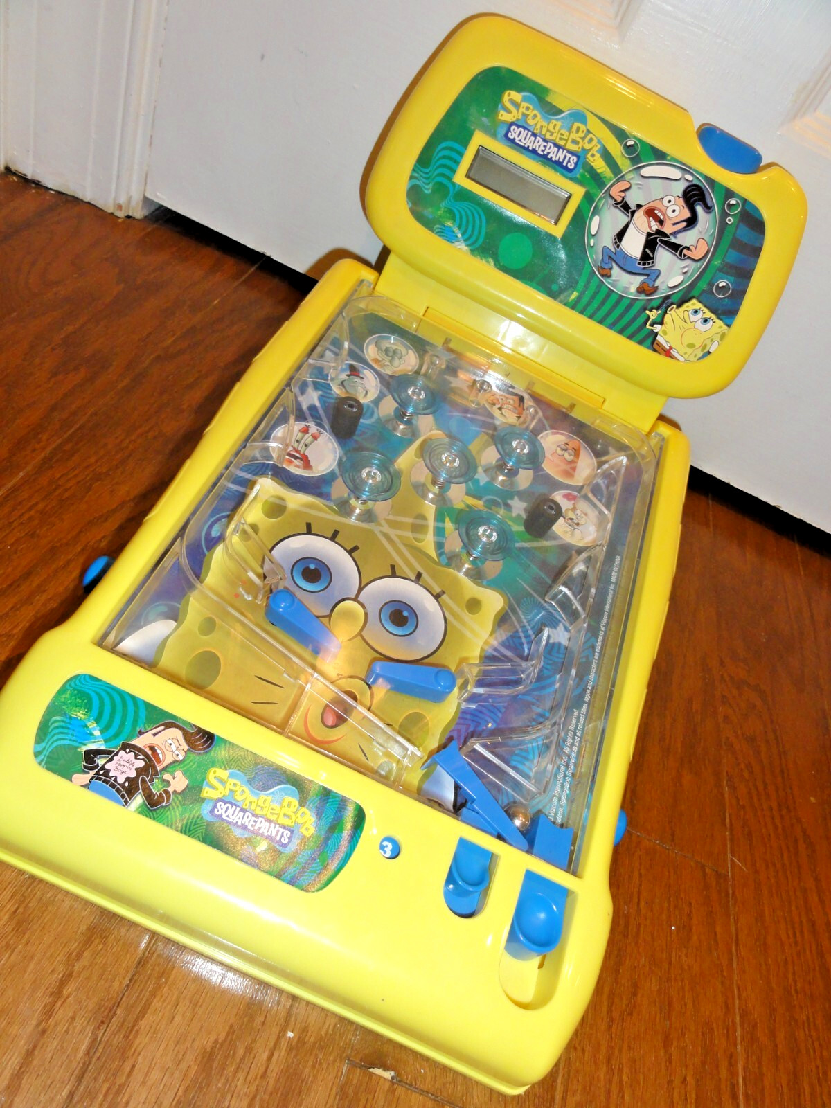 Spongebob Squarepants Pinball Machine Tabletop 2010 Viacom WORKS GREAT!