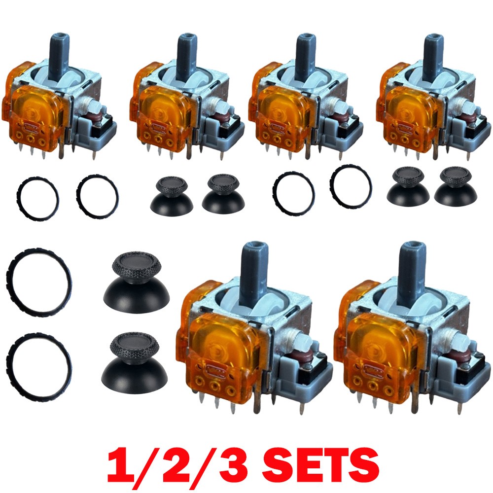 1/2/3Set For PS5 Joystick Upgrade Anti Drift TMR Joysticks Thumbrigs And Rings