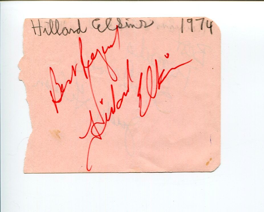Hillard Elkins Broadway Film Movie Producer Tony Award Nominee Signed Autograph