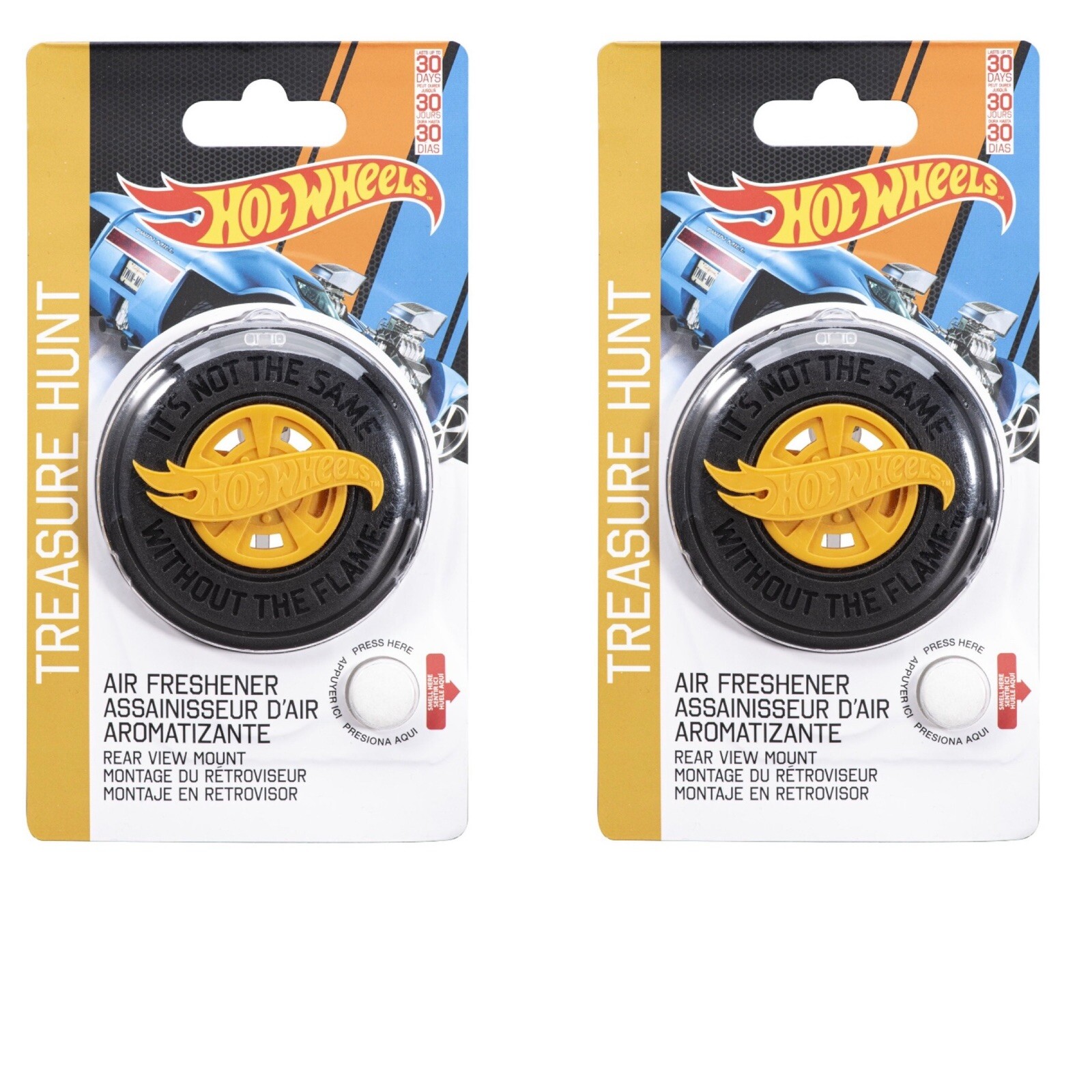 Lot Of 2! Hot Wheels Car Air Freshener Treasure Hunt Great Stocking Stufffer!