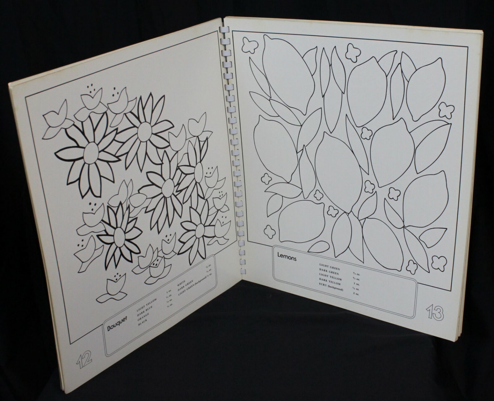 Vtg Needlepoint Workbook Lisbeth Perrone Spiral Bound 40 Patterns MCM Embroidery