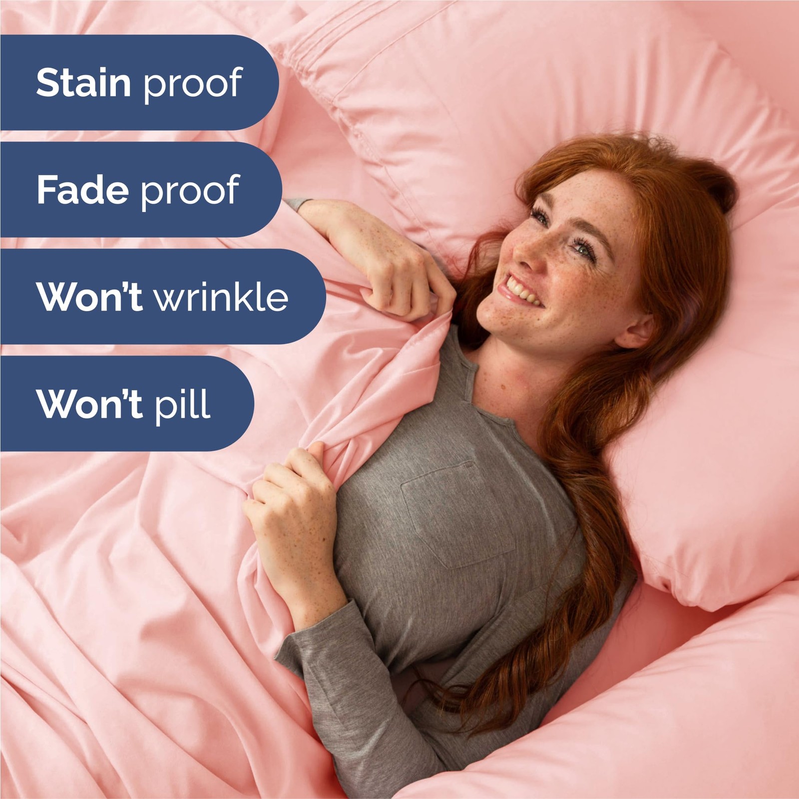 King Size 4 Piece Sheet Set - Comfy Breathable Cooling Bed Sheets Set - Hote...