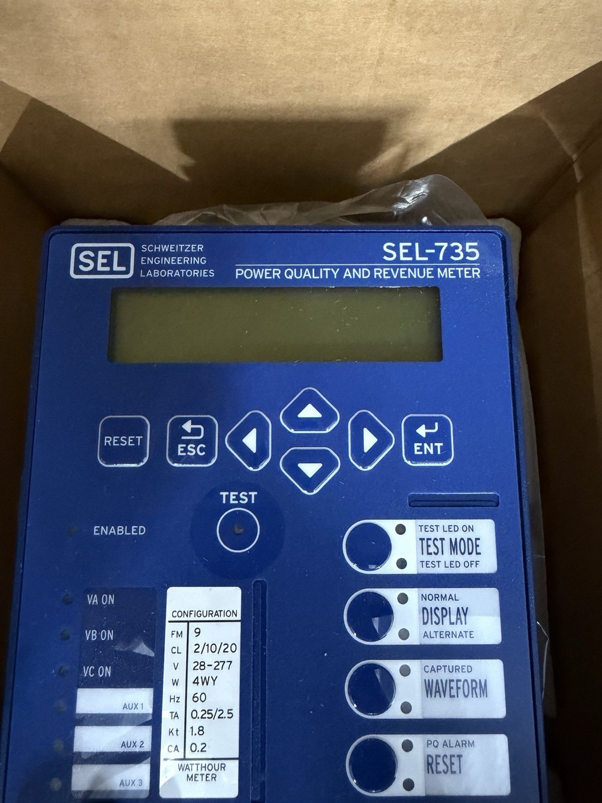 NEW!  SCHWEITZER SEL-735 SEL 0735Xx SOLAR POWER QUALITY REVENUE METER 60Hz