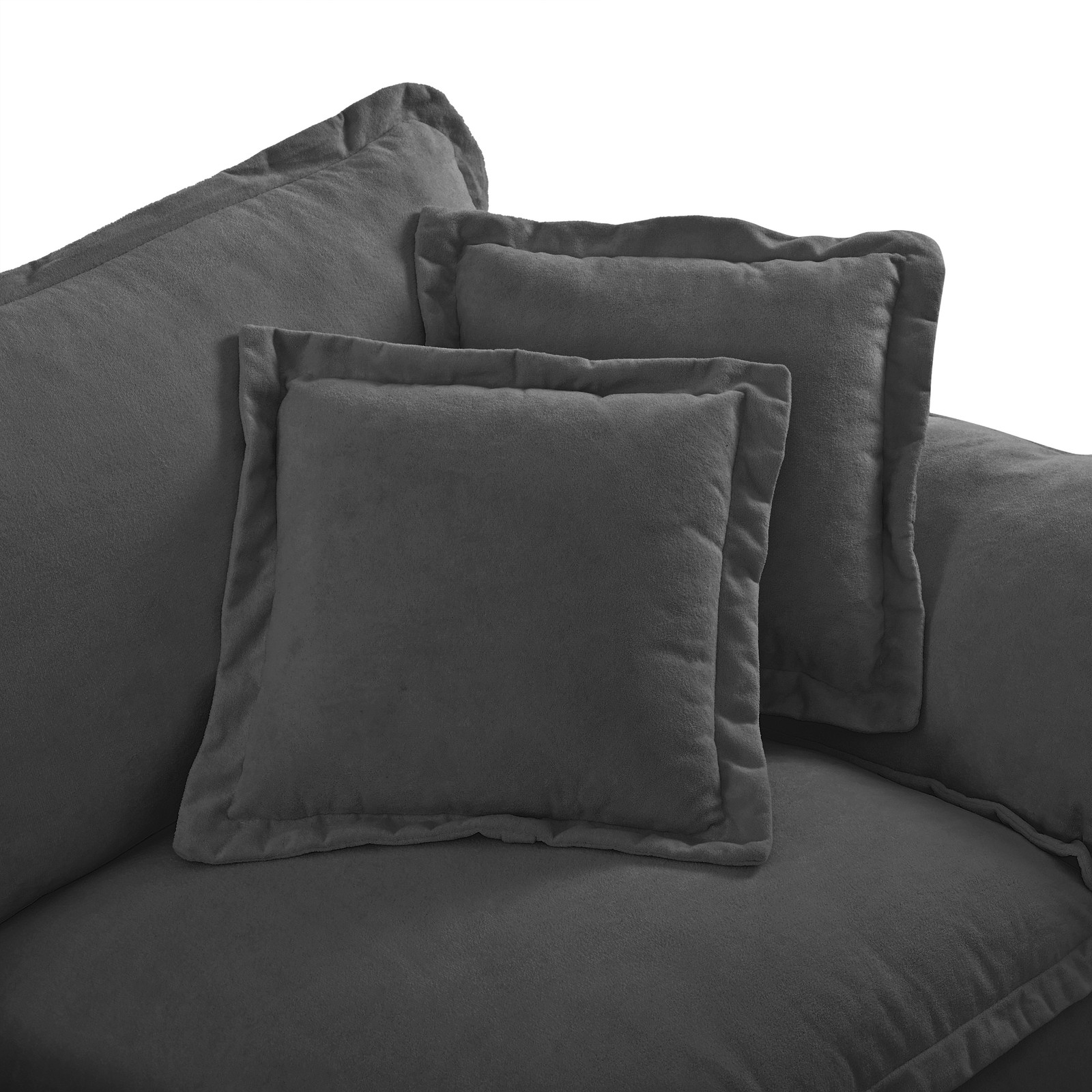 Modular Sectional Sofa, Cloud Couch with Sailboat Design, 1 Movable Ottomans & 2