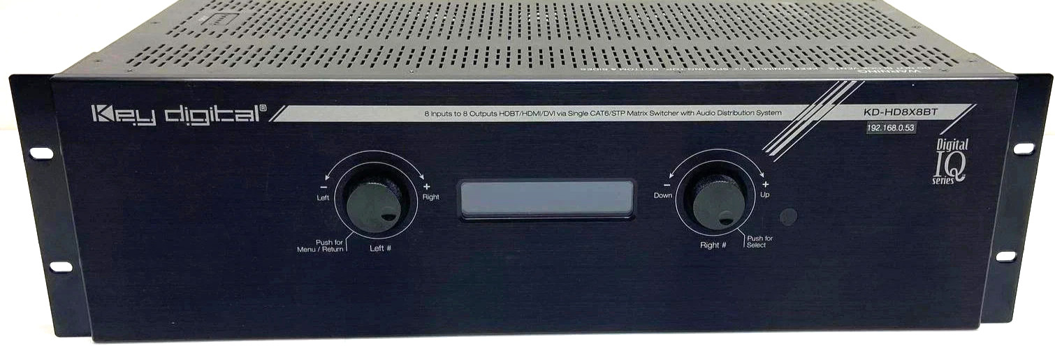 Key Digital KD‑HD8X8BT – 8×8 HDMI/HDBT Matrix Switcher
