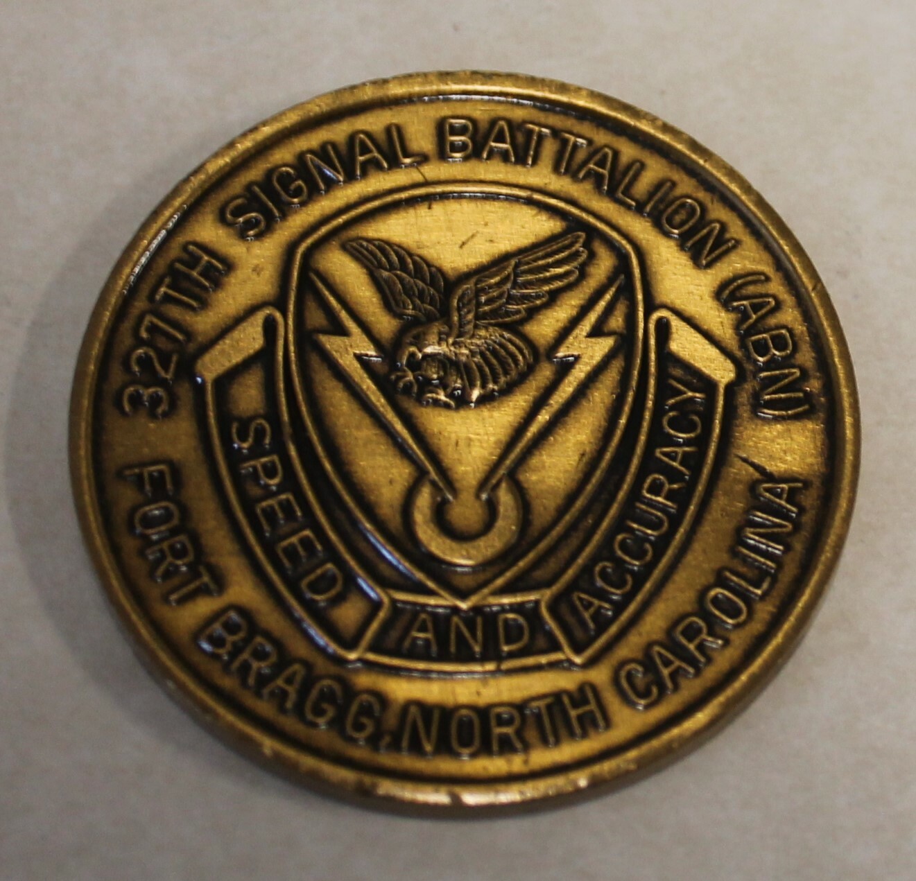 35th Signal Brigade Airborne 327th Signal BN Nighthawks Army Challenge Coin  V2