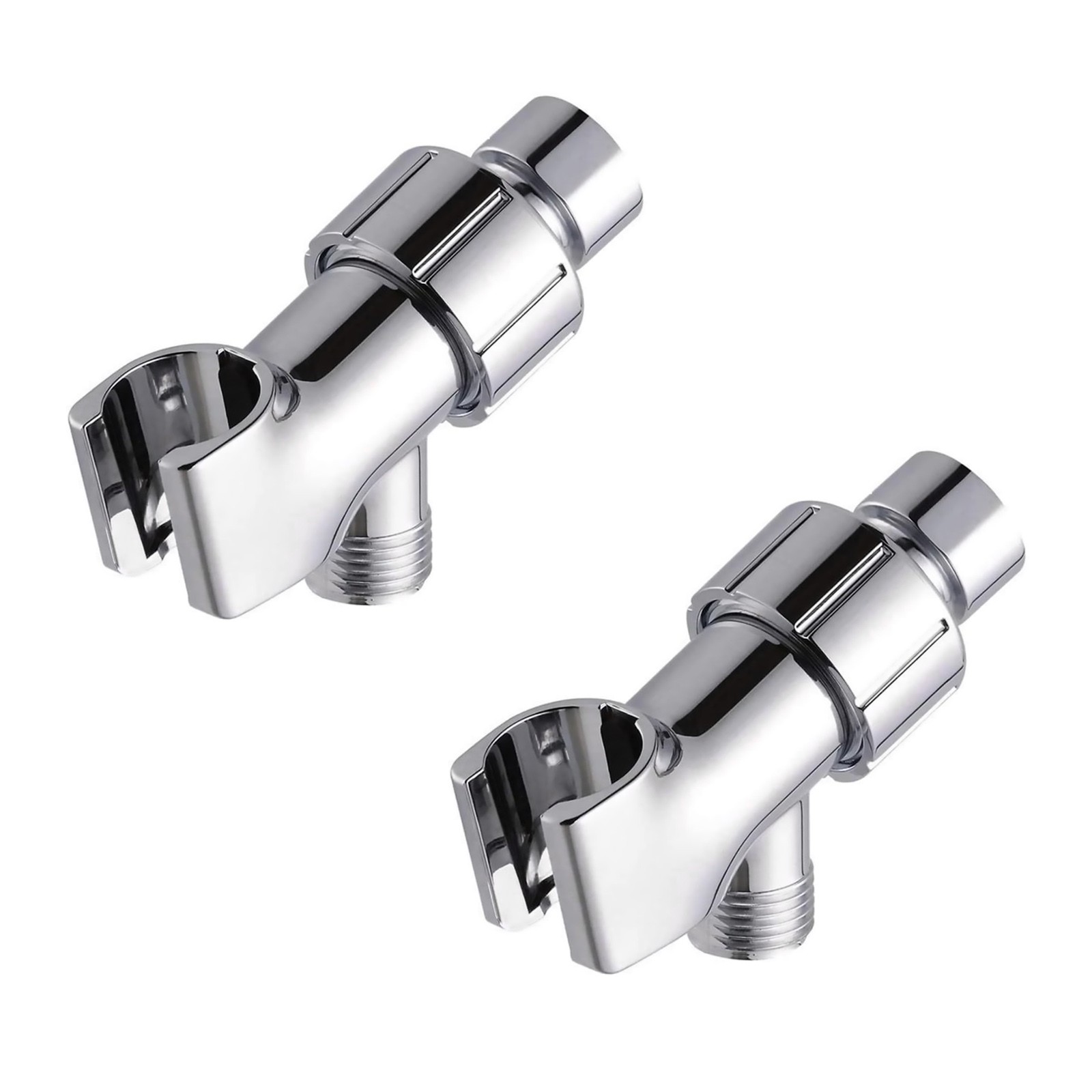 No Tools Needed Shower Arm Bracket, 360° Adjustable Ball Joint, 2pc Set (2pcs)