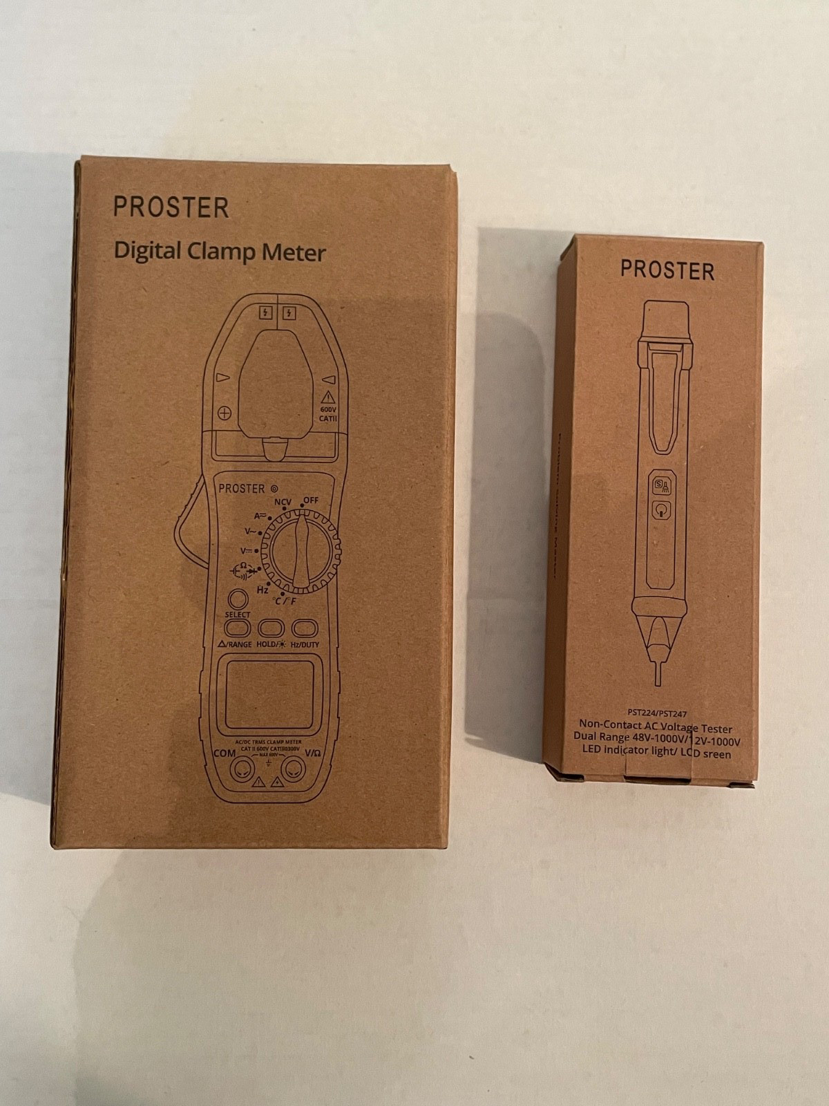 Proster Digital Clamp Meter & Non Contact AC Voltage Tester
