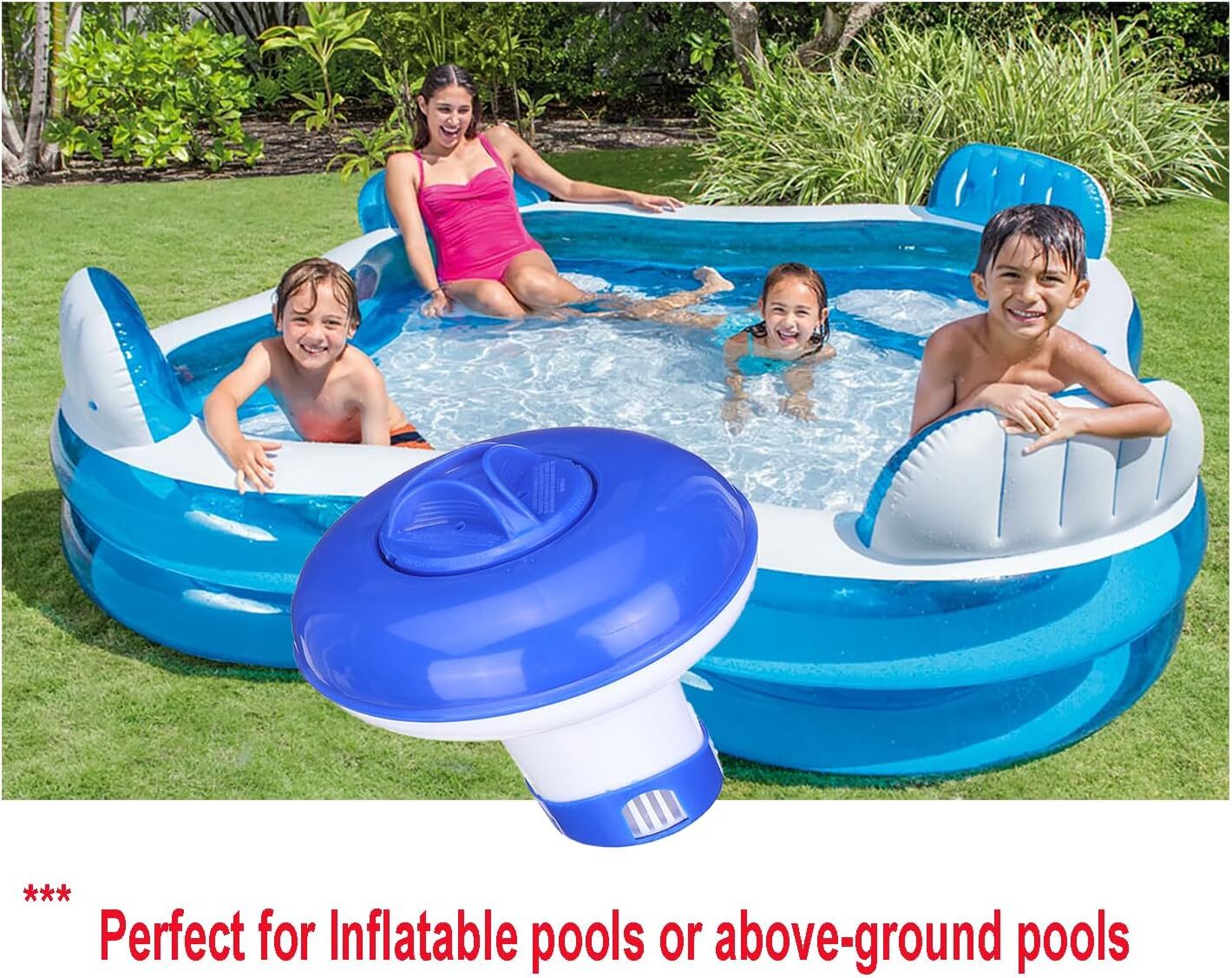 1" Collapsible Pool Tablet Dispenser for above-ground & Inflatable Pools