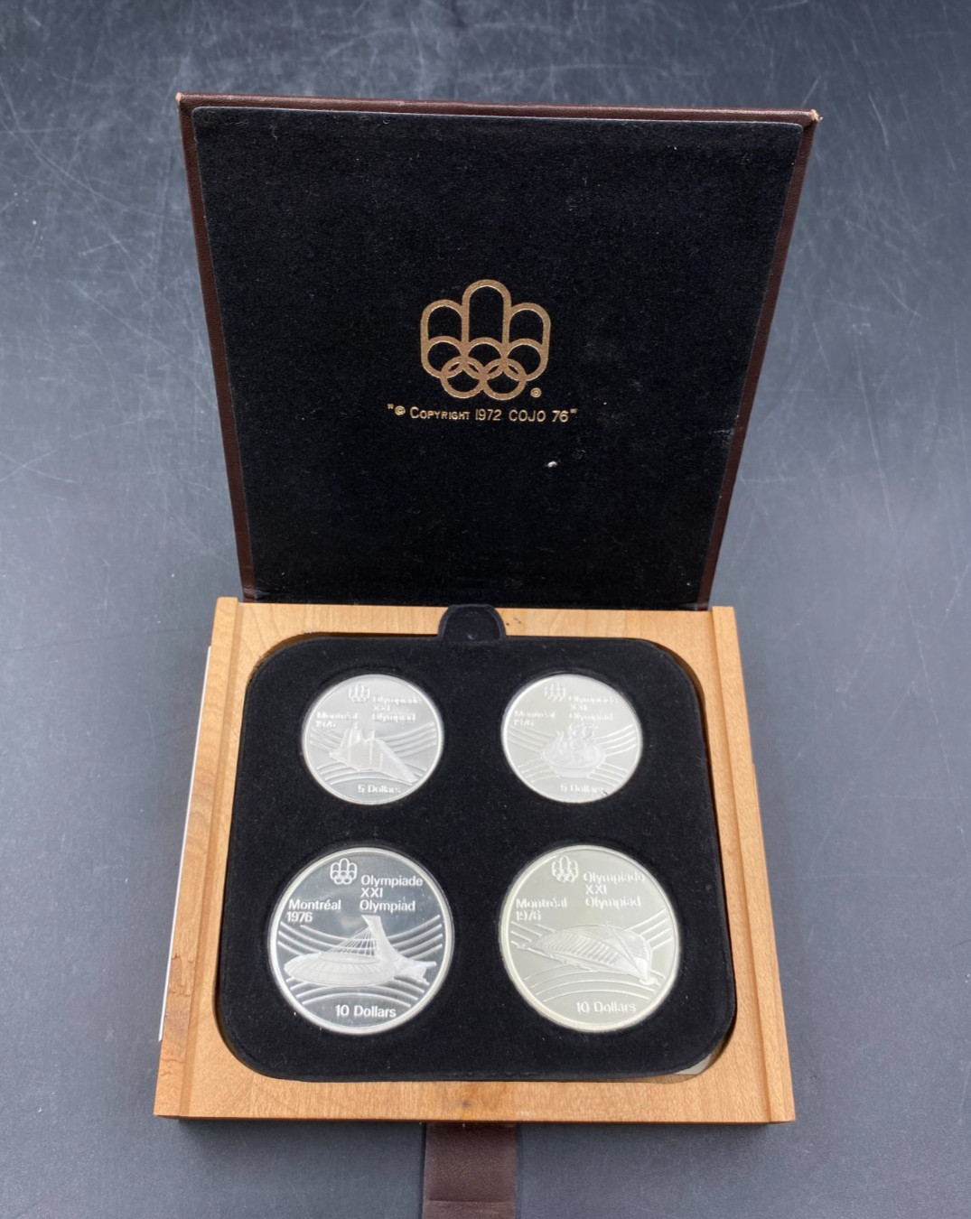 Royal Canadian Mint 1976 Montreal Olympic XXI Silver Coin Proof Set of 4