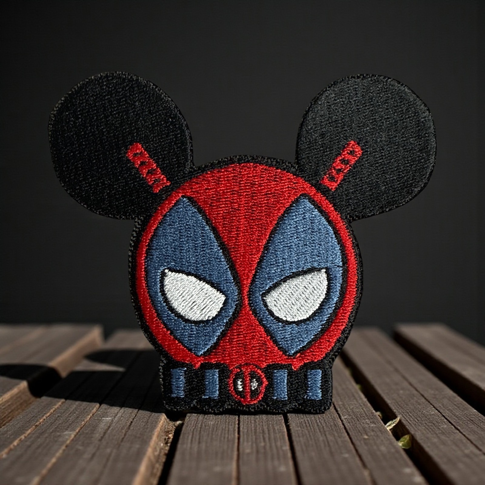 Deadpool Mickey Embroidery Patch 3.52" X 4.11"