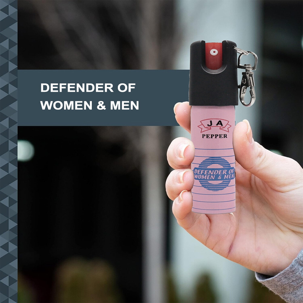 3 PACK Pepper Spray Keychain 0.68oz Women Self Defense Security Pink