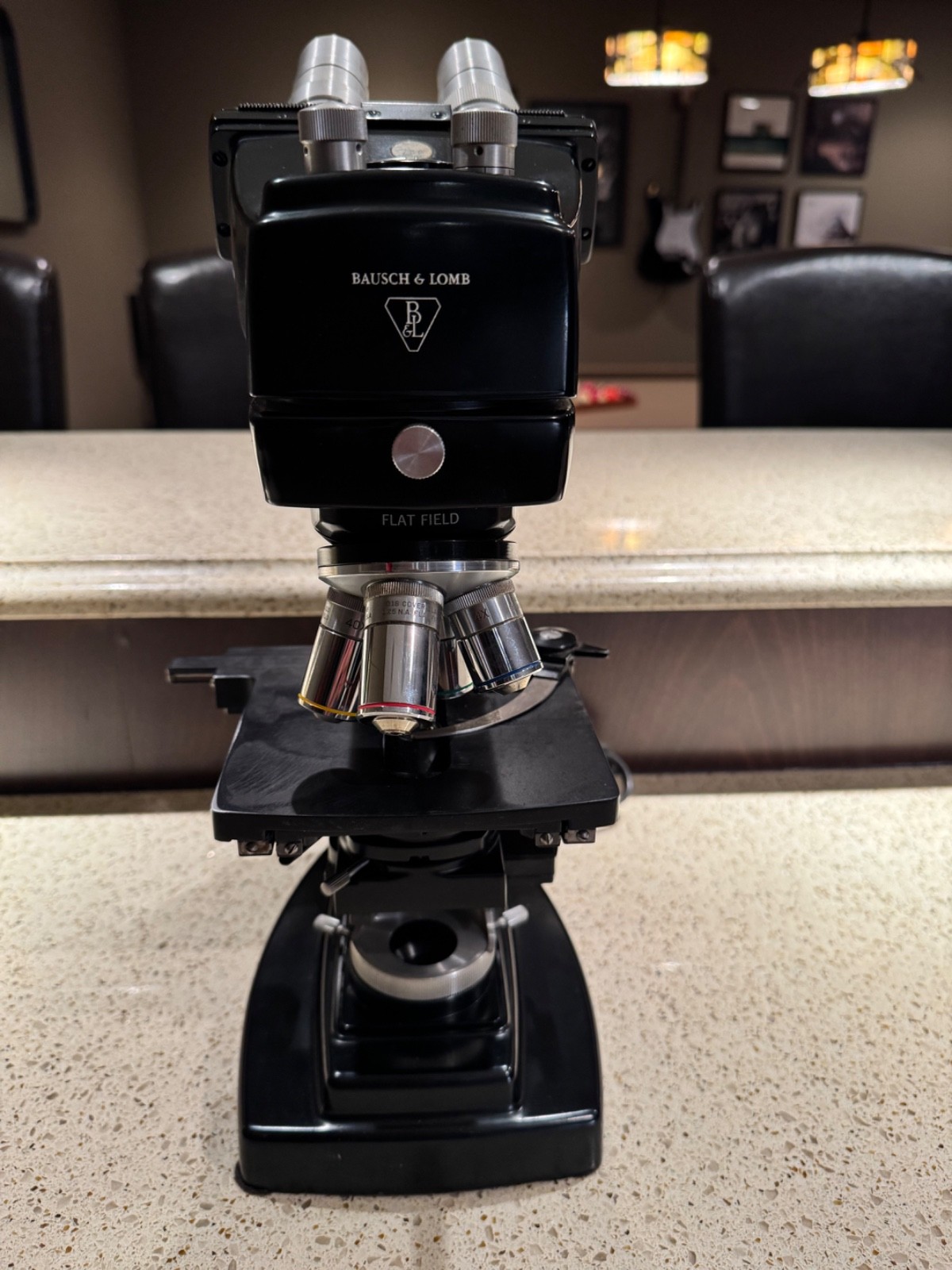 RARE & UNIQUE Collectible Vintage Bausch & Lomb 4 Objective Microscope