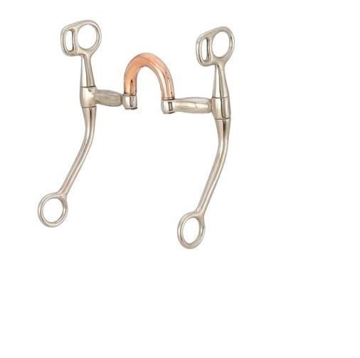 Horse Bit 5" Solid Copper Mouth Double Hinged Port 6.5" Cheek Balanced Snaffle