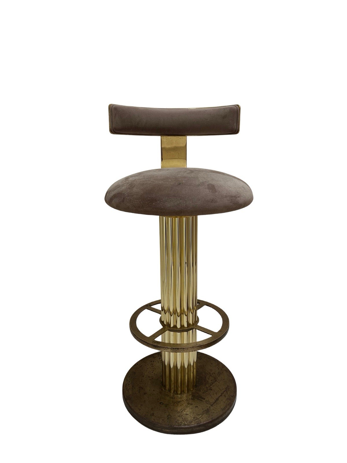 Design for Leisure Tan Suede Barstool Set (2)